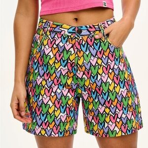 Lucy & Yak Lexi Shorts: ORGANIC TWILL - Summer Lovin' (Size UK 38/US 14-16)